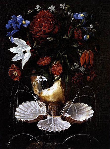 Still-Life with Shell Fountain and Flowers, Juan de  Espinosa